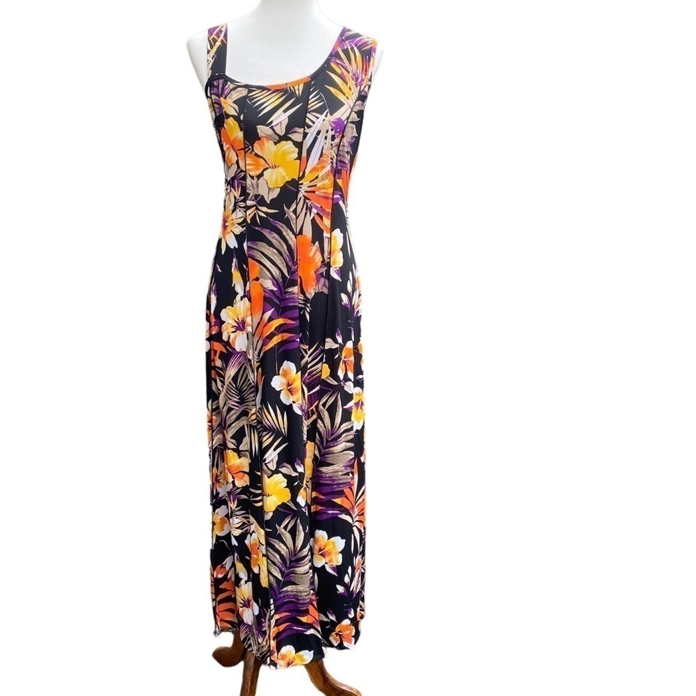 Ashley Stewart floral maxi pull over dress size 14/16 W